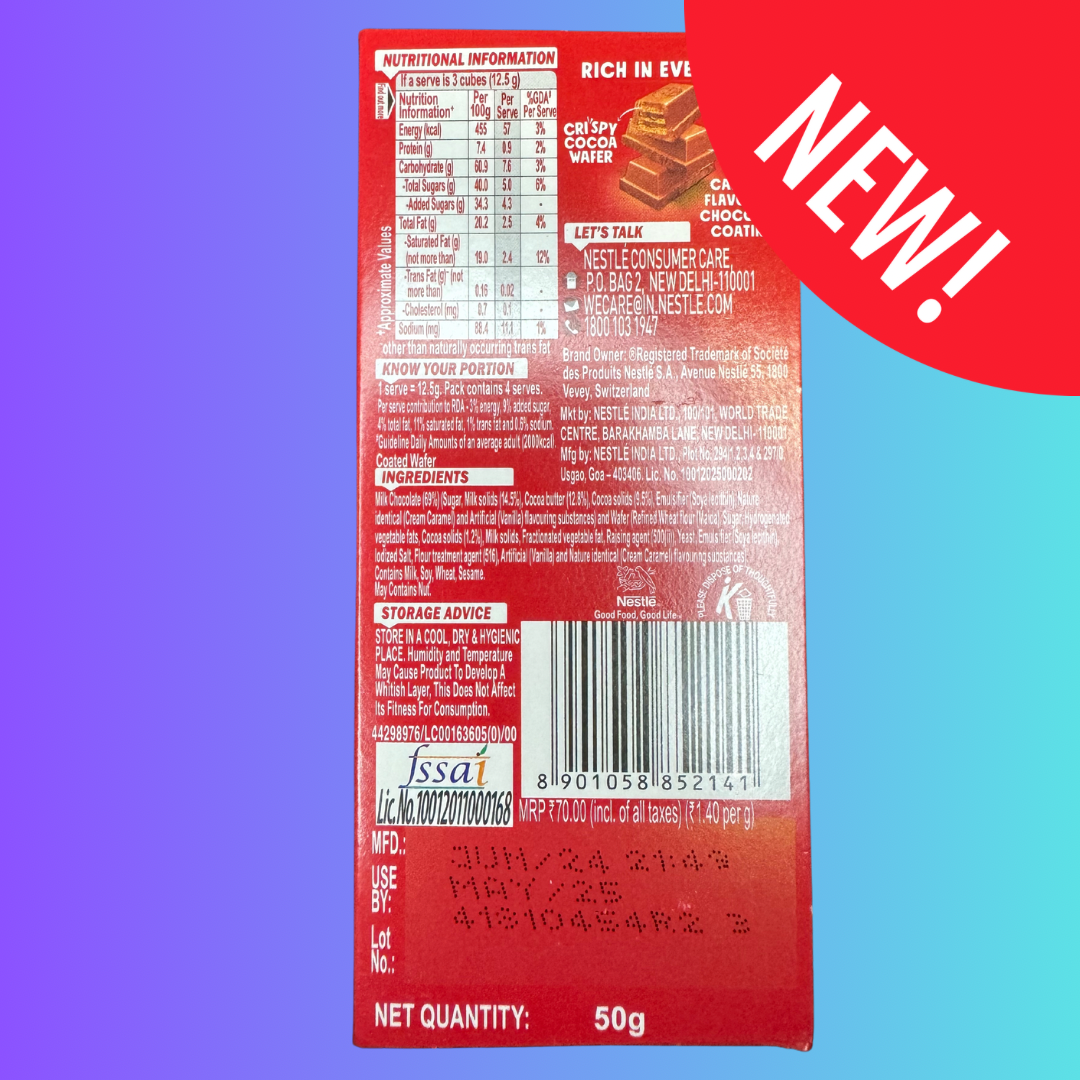 Kit-Kat Caramel Chocolate Coated Wafer - 50g (India)