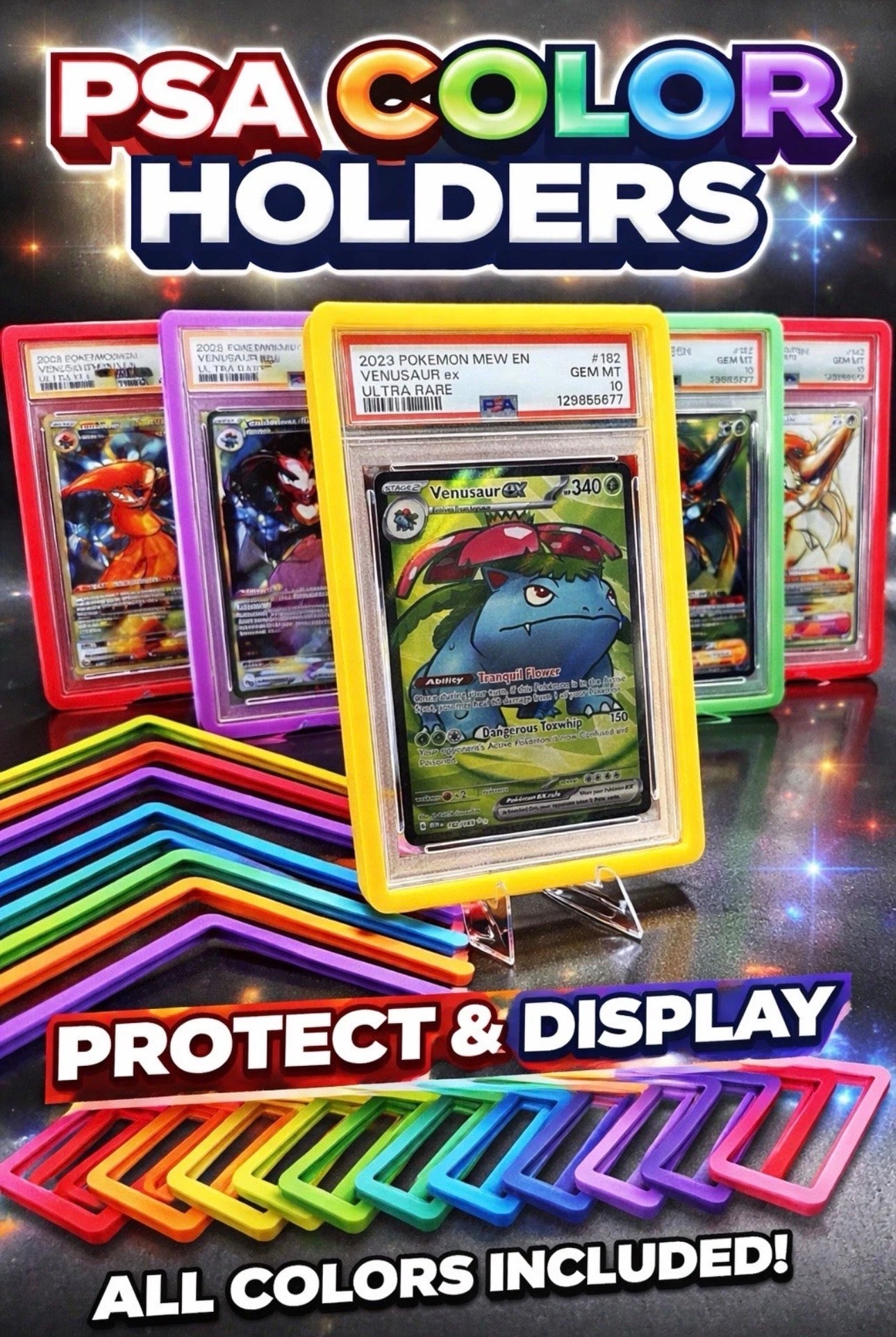 graded card bumper PSA Graded Card Slab Silicone Bumper Pokémon Guard Protector Case